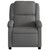 Massage Recliner Chair Grey Real leather, metal, plywood Medium A949-371796
