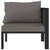vidaXL Corner Sofa Anthracite Poly Rattan Standard Modular Corner Sofa A949-49396