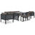 vidaXL Corner Sofa Anthracite Poly Rattan Standard Modular Corner Sofa A949-49396
