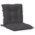 vidaXL Lowback Chair Cushion Set of 6 Melange Anthracite 100% Polyester A949-4002378