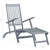 vidaXL Patio Deck Chair Wooden pattern, Red check pattern cushion A949-3064042