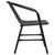 vidaXL Garden Dining Set Black Steel 5 Piece Set Stackable A949-3080090