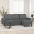 vidaXL 3-seater Sofa With Footstool Dark grey A949-3201152
