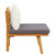 vidaXL Garden Chair Natural, Dark Gray, White A949-46671