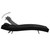 vidaXL Sunlounger Black Poly Rattan Standard Adjustable Armrests A949-44717