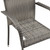 vidaXL Dining Chair Set of 2 Grey Poly Rattan Standard Stackable A949-46464