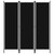 vidaXL 3-Panel Room Divider Black 59.1"x70.9" A949-320718
