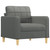 vidaXL Sofa Set Dark Grey Fabric (100% polyester), metal, plywood Large A949-3201259
