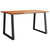 vidaXL Dining Table Natural wood and black A949-353289