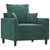 vidaXL Sofa Chair Dark Green Velvet (100% polyester), metal, foam Single A949-359285