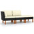 vidaXL Garden Lounge Set Black, Cream White A949-315766