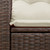 vidaXL Garden Sofa Brown Poly Rattan 2-seater Foldable Garden Sofa A949-366210