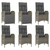 vidaXL Garden Dining Set Grey PE rattan Large Garden Dining Set A949-3185026