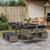 vidaXL Patio Dining Set Set of 8 Gray A949-3278088