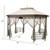 10'x 12' Octagonal Patio Gazebo-Brown B593-OP70383