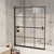 vidaXL Shower Enclosure ESG 45.7"x55.1" Black A949-150748