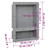 vidaXL Shower Niche with 2 Compartments Matt Gray 16.1"x20.1"x3.9" A949-151395