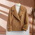 Color: Camel, size: L - Suit Collar Double Breasted Woolen Coat For Women Q119-CJQB188585006FU
