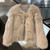 Color: Beige Apricot Thickened, Size: M - Autumn And Winter New Short Thickened Environmental Prote Q119-CJYD222804410JQ