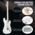 Glarry GST Stylish H-S-S Pickup Electric Guitar Kit with 20W AMP Bag Guitar Strap White T575-S0671283386