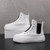 Color: White, Size: 43 - High Top Shoes Male Korean Version Trend Thick Sole Casual Q119-CJNS163965506FU