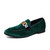 Color: Green, Size: 39 - Men's Plus Size Corduroy Leather Shoes Pointed Toe Q119-CJNS225597513MN