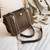 Color: Kaki - School bag student style wild fashion handbag silk scarf shoulder Messenger bag Q119-CJBHNSNS07242-Kaki