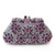 LO2376 - Imitation Rhodium White Metal Clutch with Top Grade Crystal  in Multi Color A874-LO2376