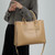 Color: Apricot trumpet - Women's Large Capacity Genuine Leather Tote Bag Q119-CJNS172861606FU