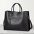 Color: Black slab - Women's Large Capacity Genuine Leather Tote Bag Q119-CJNS172861602BY
