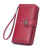 Color: Orange - Purse Vintage Solid Color Oil Wax Hollowed Out Wallet Multifunction Large Capacity  F640-12000038865810680