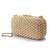 LO2377 - Gold White Metal Clutch with Top Grade Crystal  in Multi Color A874-LO2377