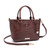 Color: Walnut Brown - Women's Fashion Retro Brahmin Crocodile Pattern Portable Underarm Messenger B Q119-CJNS203150602BY
