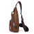 Color: black - Fashion Men Chest Bag USB Charging Leisure PU Leather Crossbody Bag For Men Single S F640-12000044342682067