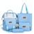 Color: Blue - Big Clip Four-Piece Set Of Casual College Students Ladies Backpack Q119-CJNS118816802BY