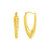 14k Yellow Gold V Shaped Puffed Hoop Earrings P150-64496
