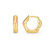 14k Yellow Gold Bamboo Huggie Hoops P150-67800