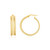 14K Yellow Gold Triple Row Hoop Earrings P150-97046