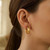 14K Yellow Gold Triple Row Hoop Earrings P150-97046