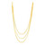Size: 16'' - 14k Yellow Gold Three Strand Herringbone Chain Necklace P150-72967-16