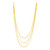 Size: 16'' - 14k Yellow Gold Three Strand Herringbone Chain Necklace P150-72967-16