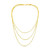 Size: 16'' - 14k Yellow Gold Three Strand Herringbone Chain Necklace P150-72967-16