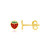 14k Yellow Gold Enameled Strawberry Childrens Earrings P150-87238