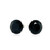 14k White Gold 8.0mm Round Black CZ Stud Earrings P150-6609