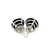 14k White Gold 8.0mm Round Black CZ Stud Earrings P150-6609