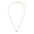 Size: 17'' - 14k Yellow Gold 17 inch Necklace with Round White Topaz P150-90774-17