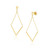 14k Yellow Gold Diamond Shape Chain Drop Earrings P150-58995