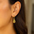 14k Yellow Gold Teardrop Drop Earrings with Honeycomb Texture P150-76763
