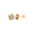 Love Knot Post Earrings in 14k Tri Color Gold P150-63884