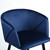 Set of Two 28" Blue And Black Velvet And Steel Low Back Bar Height Bar Chairs N270-483781